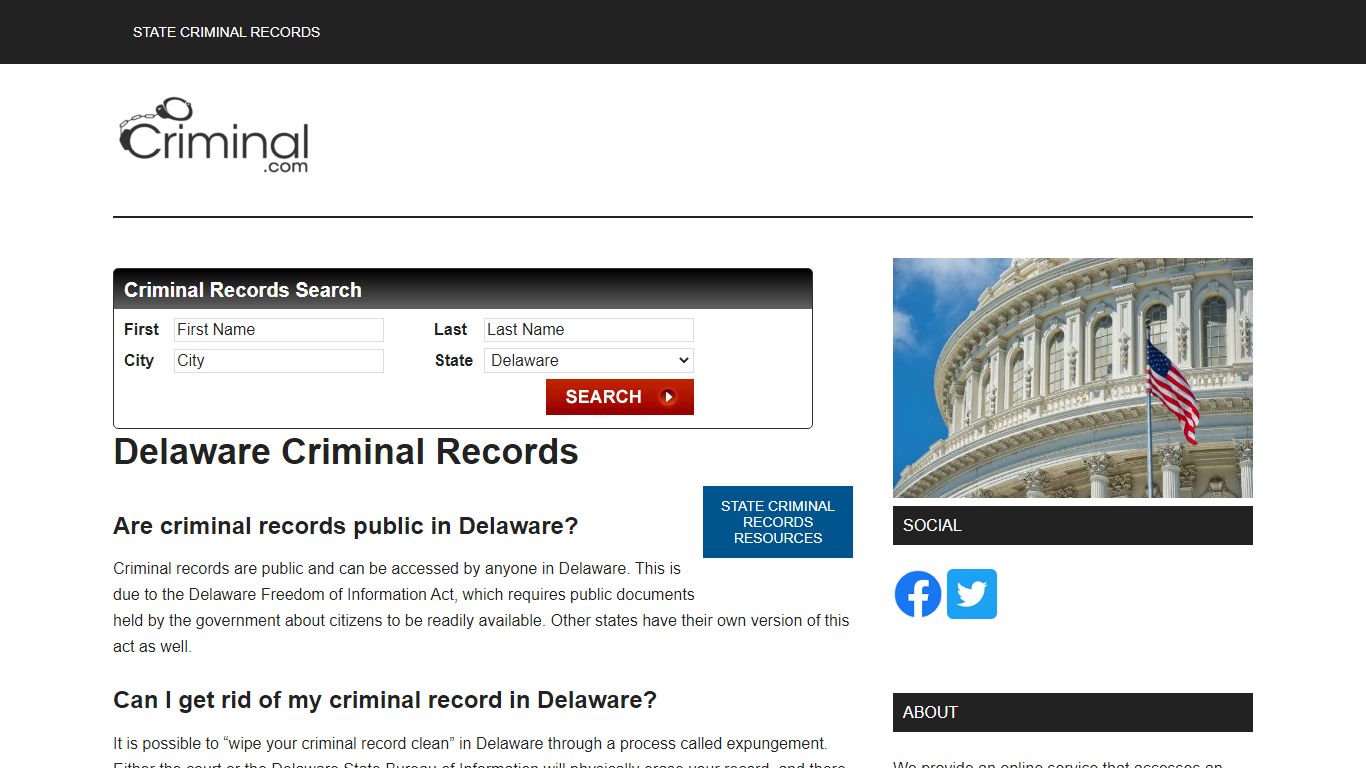 Delaware Criminal Records